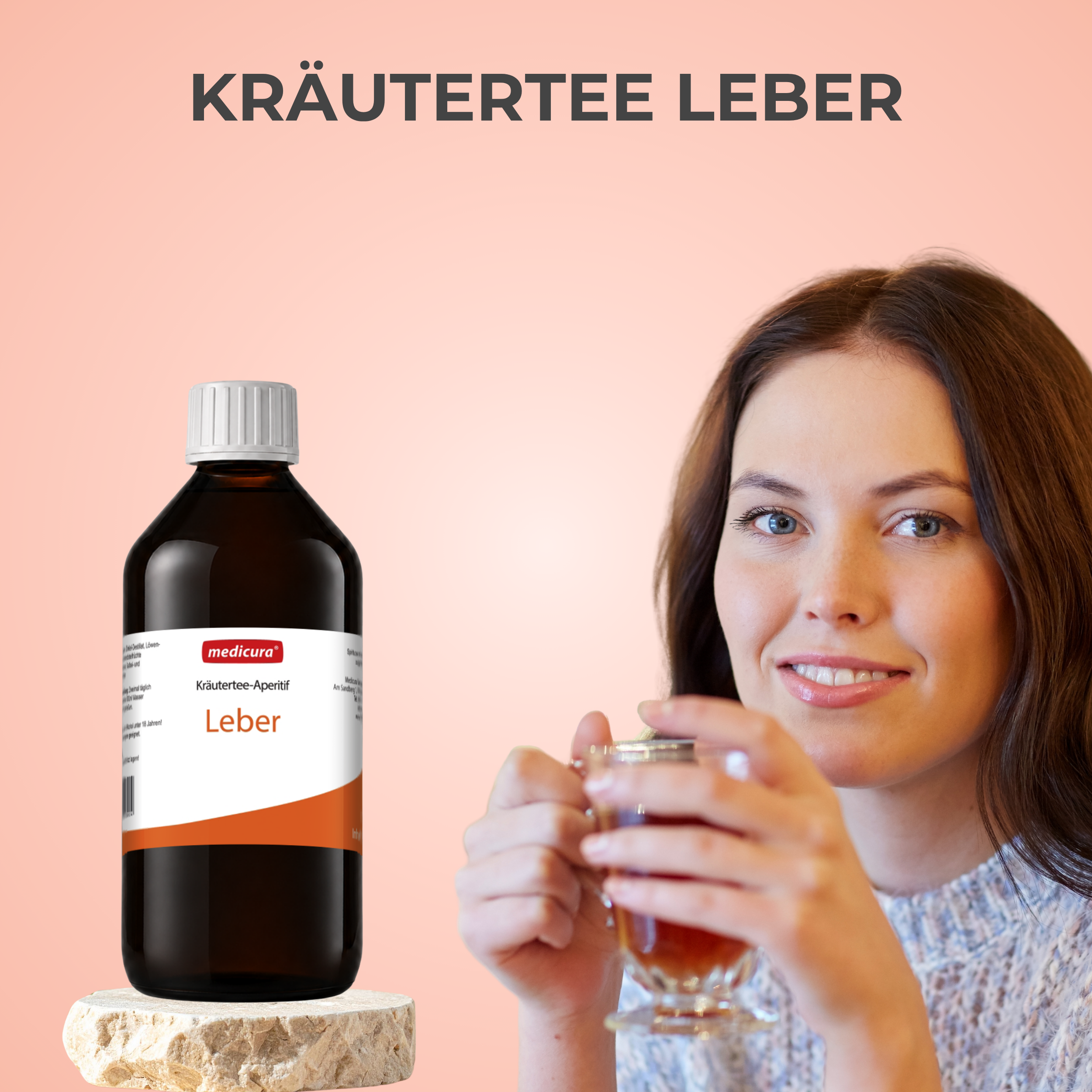 Kräutertee-Aperitif Leber - 500 ml Glasflasche