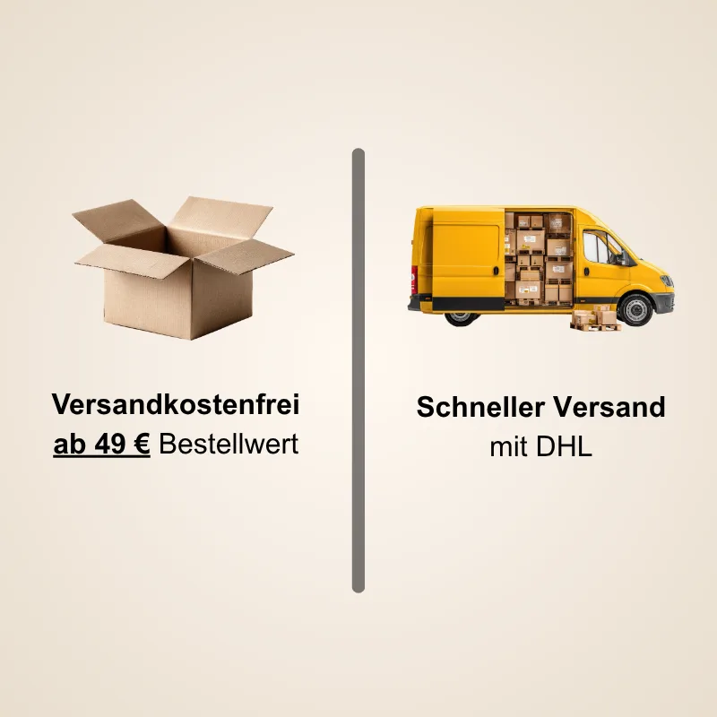 Kostenloser Versand ab 49 € per DHL