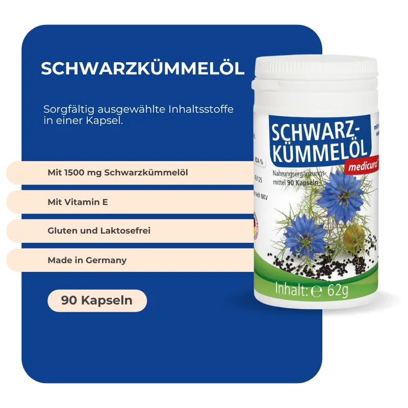Medicura Schwarzkümmelöl - 90 Kapseln