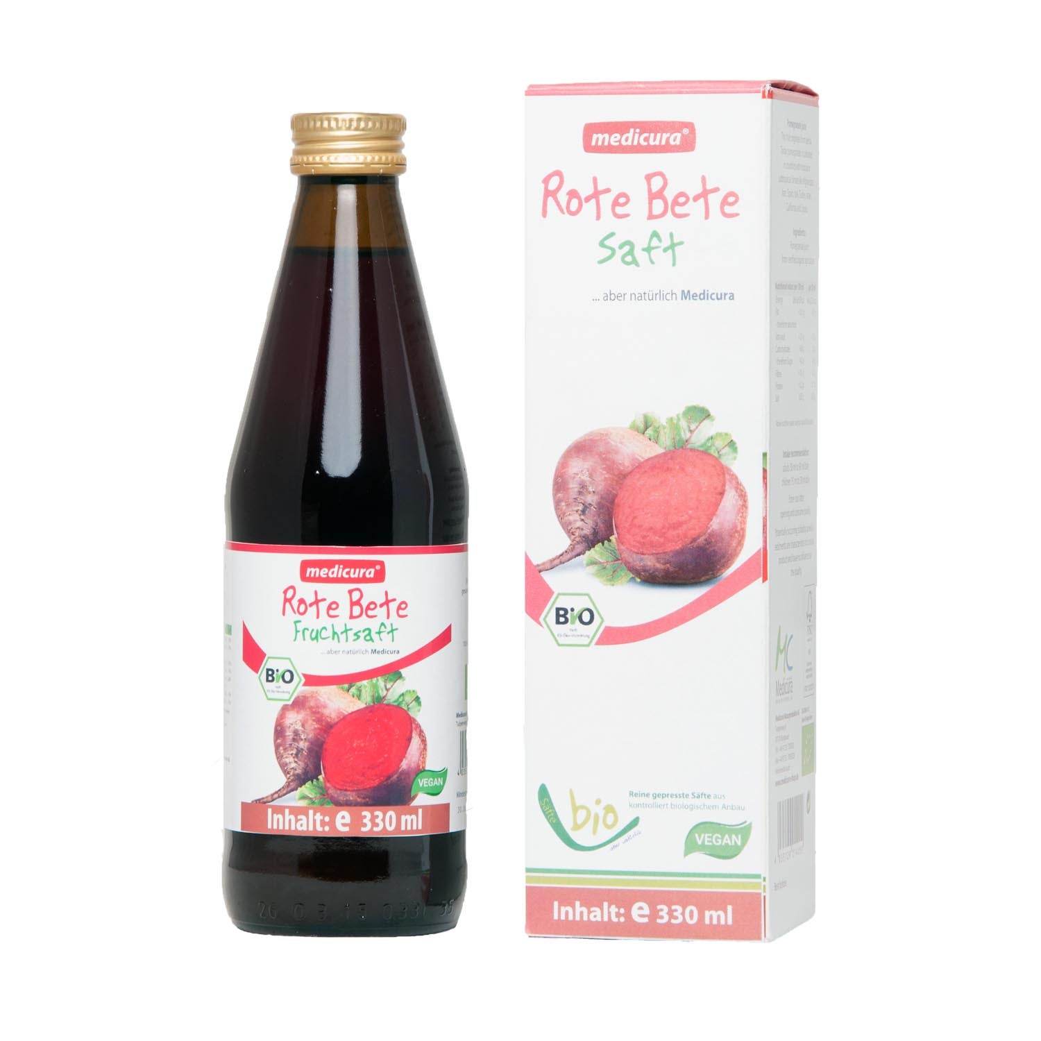 Bio Rote Bete 100 % Saft - 330 ml Glasflasche Bio Rote Bete 100 % Saft - 330 ml Glasflasche