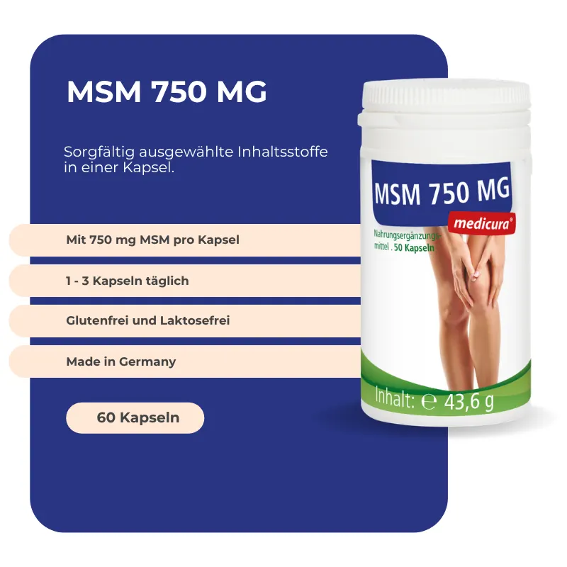 Medicura MSM 750 mg - 50 Kapseln