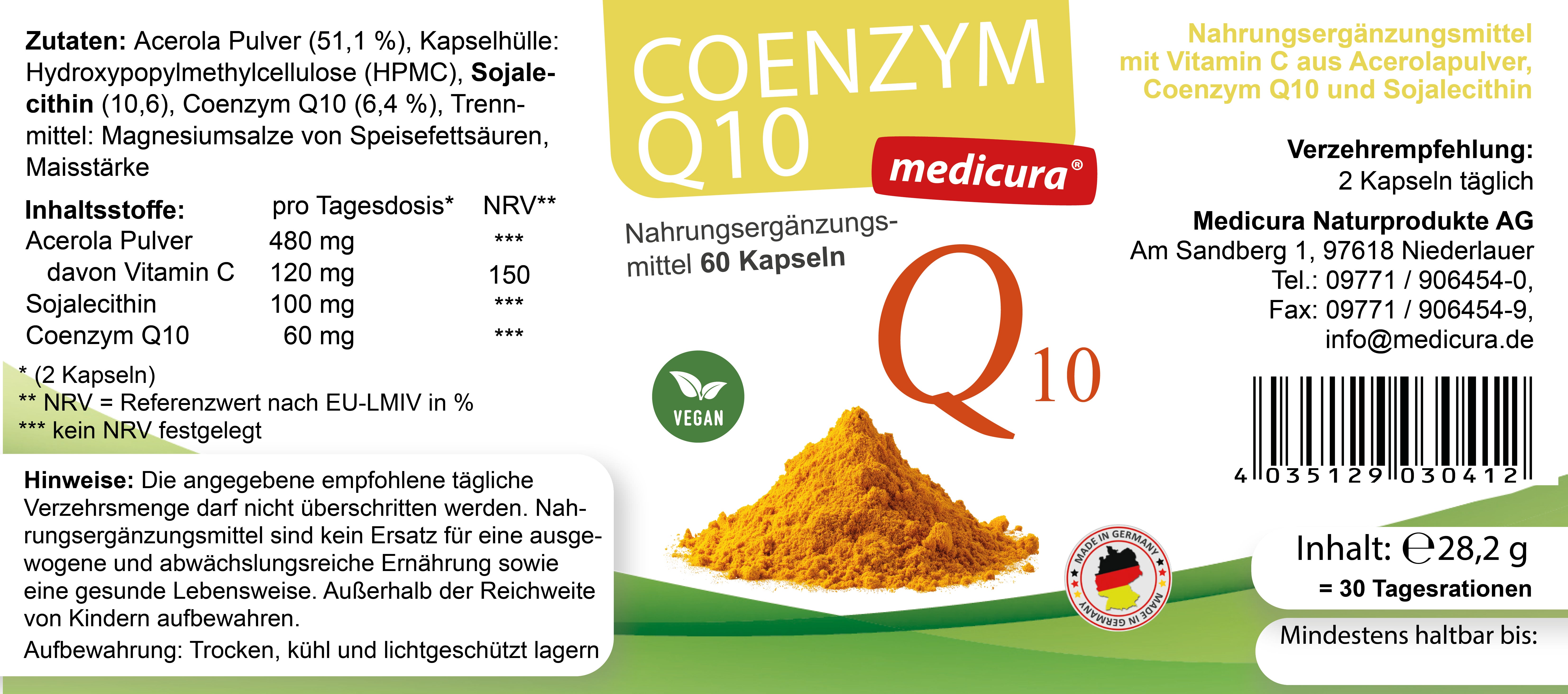 Coenzym Q10 - 60 Kapseln