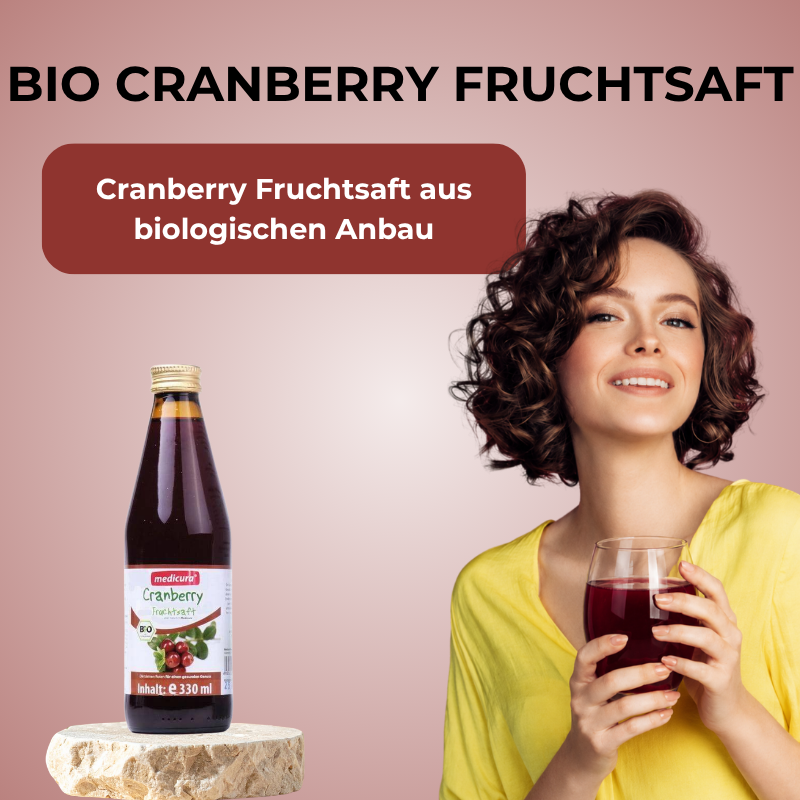Bio Cranberry 100 % Fruchtsaft - 330 ml Glasflasche