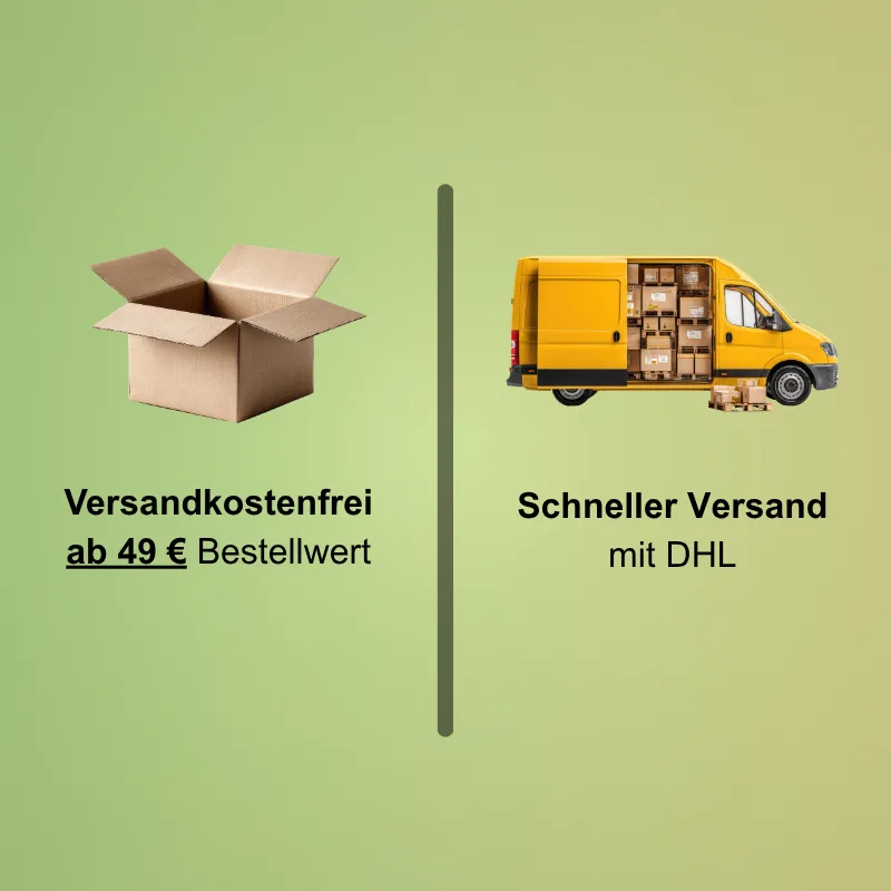 Kostenloser Versand ab 49 € per DHL