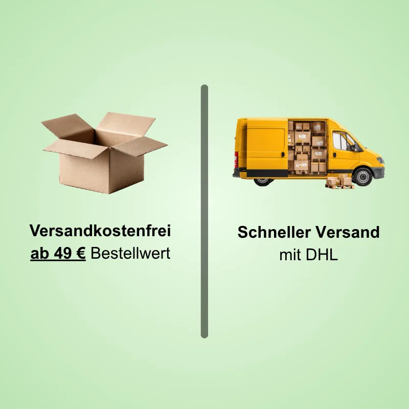 Kostenloser Versand ab 49 € per DHL