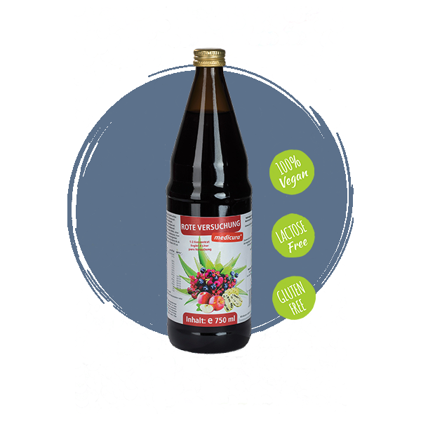 "Rote Versuchung" Wellnessgetränk - 750 ml Glas-Flasche "Rote Versuchung" Wellnessgetränk - 750 ml Glas-Flasche