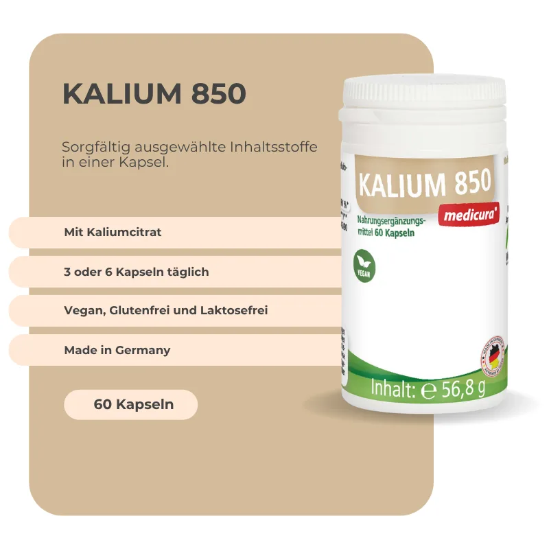 Medicura Kalium 850 - 60 Kapseln