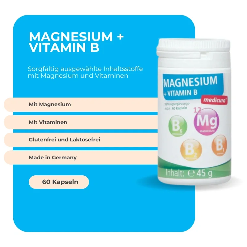 Medicura Magnesium + Vitamin B 60 Kapseln
