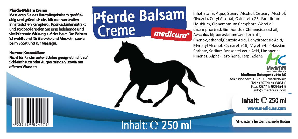 Pferde Balsam Creme - 250 ml