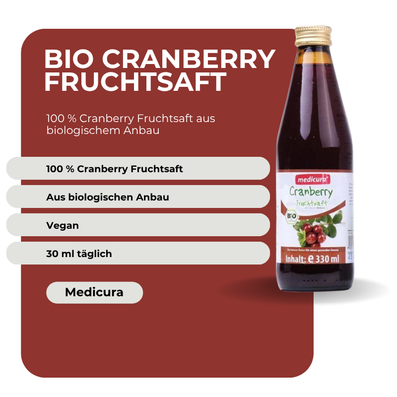 Bio Cranberry 100 % Fruchtsaft - 330 ml Glasflasche