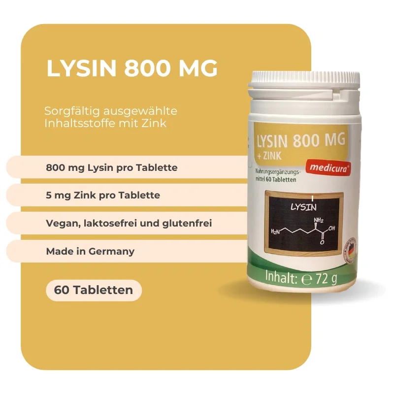 Medicura Lysin 800mg 60 Tabletten