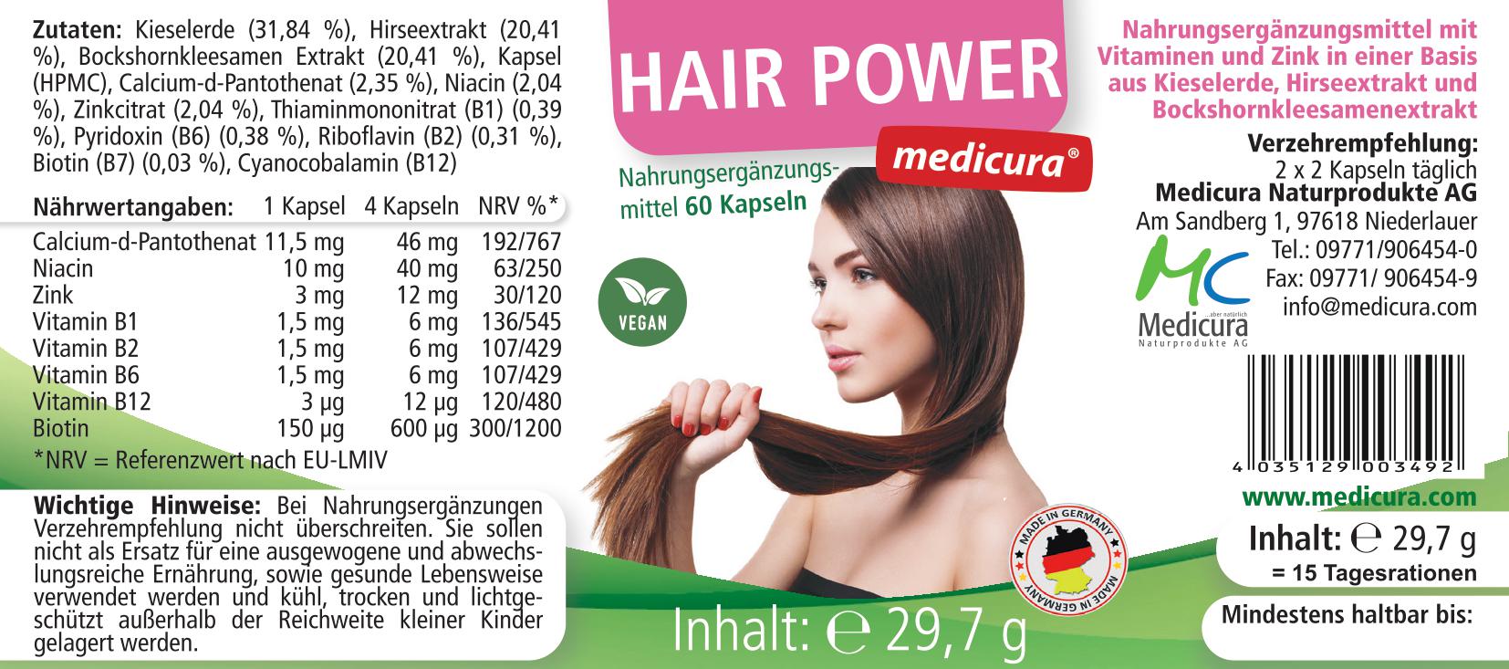 Hair Power - 60 Kapseln