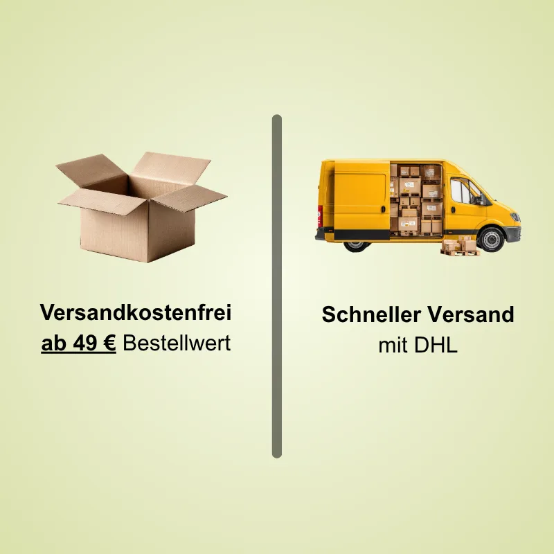 Kostenloser Versand ab 49 € per DHL