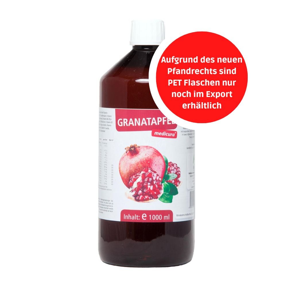 Granatapfel Fruchtsaft mit Vitaminen - 1000 ml PET-Flasche Granatapfel Fruchtsaft mit Vitaminen - 1000 ml PET-Flasche