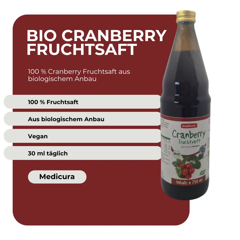 Medicura Bio Cranberry Fruchtsaft - 750 ml