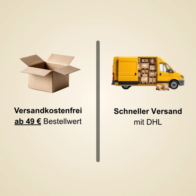 Kostenloser Versand ab 49 € per DHL