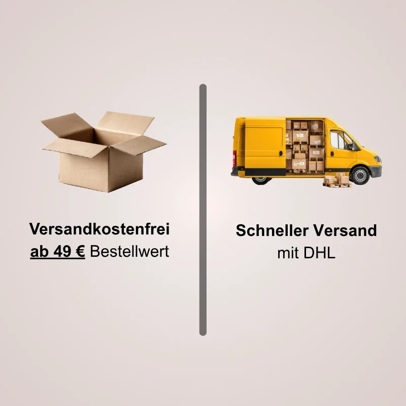 Kostenloser Versand ab 49 €  per DHL