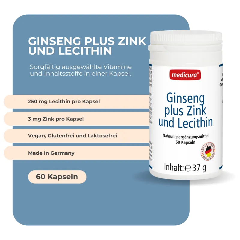 Medicura Ginseng plus Zink 60 Kapseln