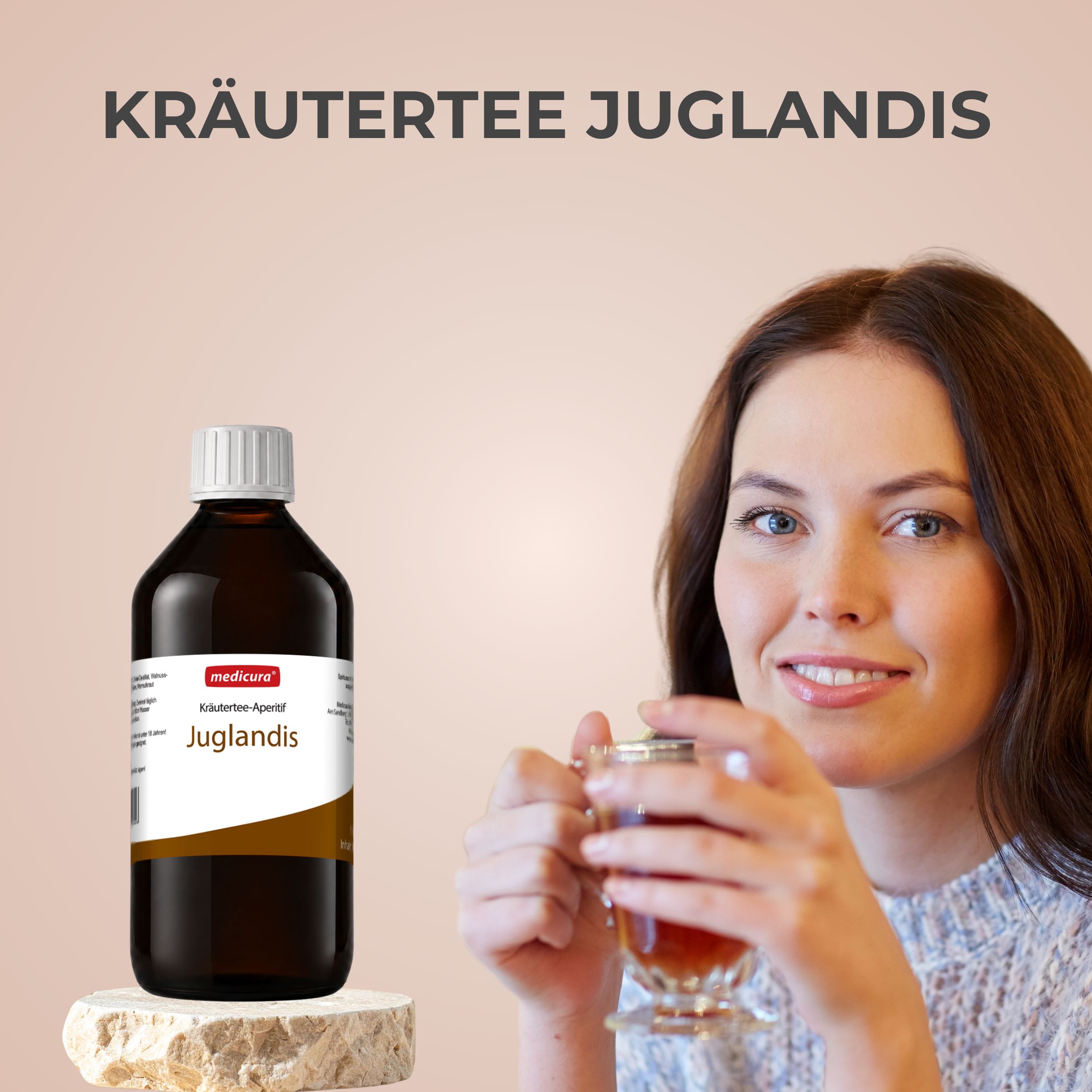 Kräutertee-Aperitif Juglandis - 500 ml Glasflasche