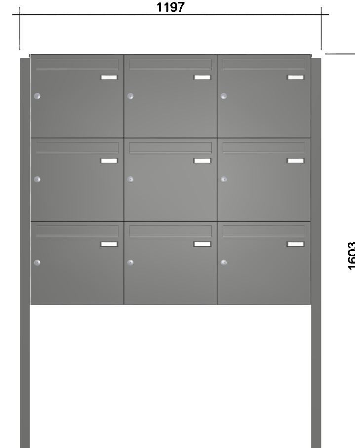 Briefkastenanlage freistehend A