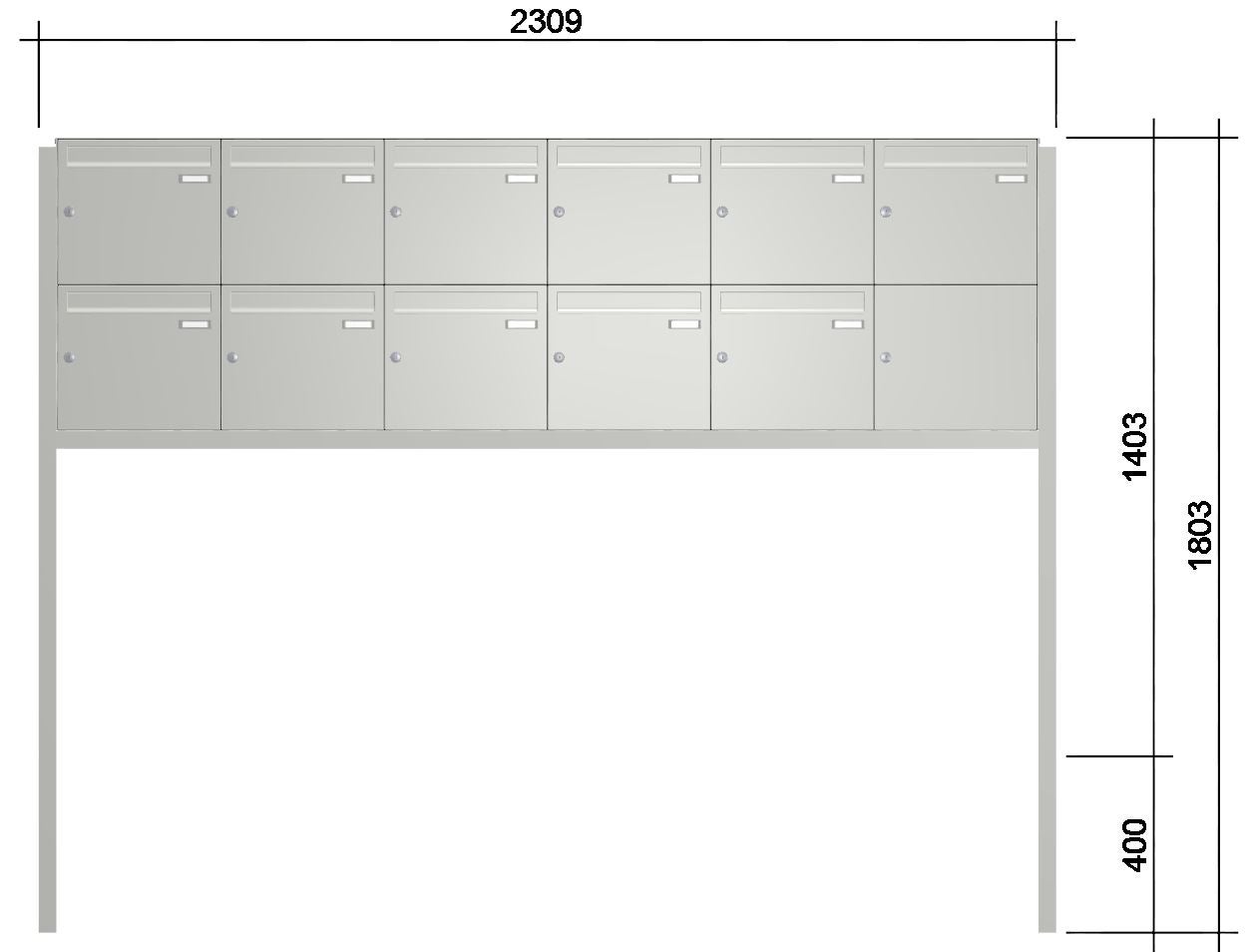 Briefkastenanlage freistehend A