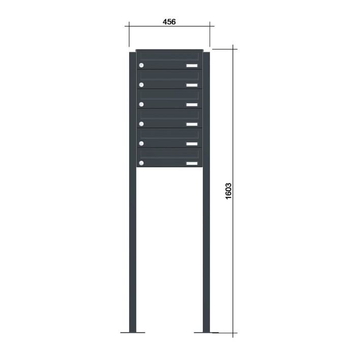 Freistehende Briefkastenanlage FS40H