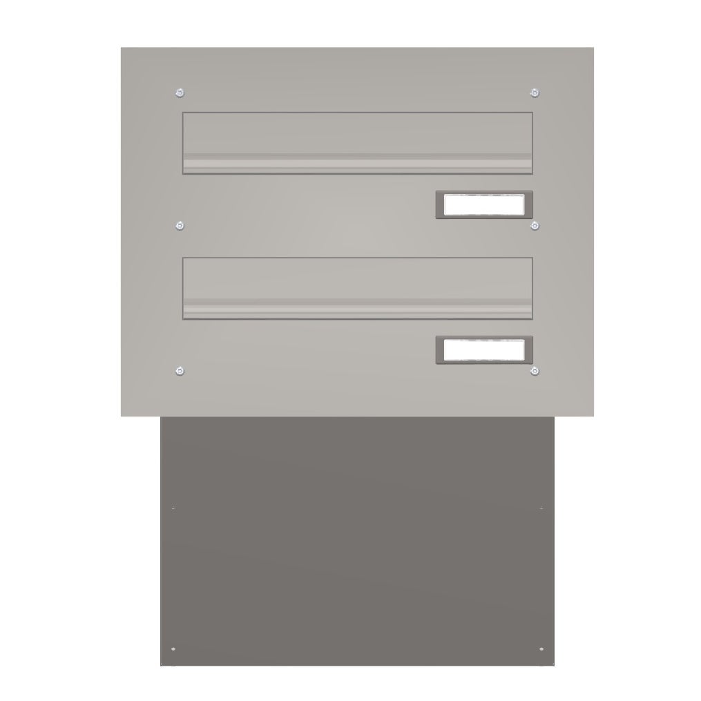 2er-mauerdurchwurf-briefkasten-weissalu 2er Mauerdurchwurf Briefkasten in RAL-Farben