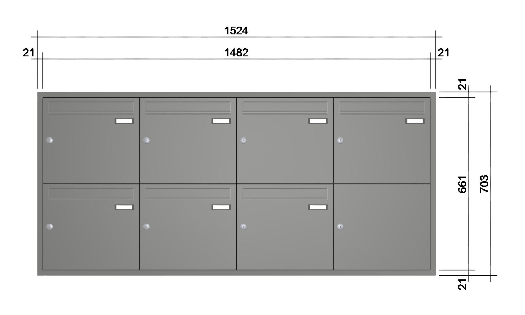 Unterputz Briefkastenanlage UP10A