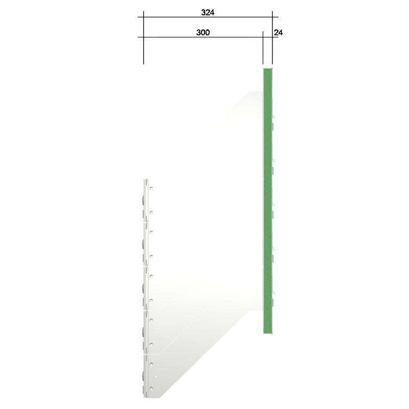 5 Türseitenteil Briefkastenanlage Edelstahl schräge Kästen TB7