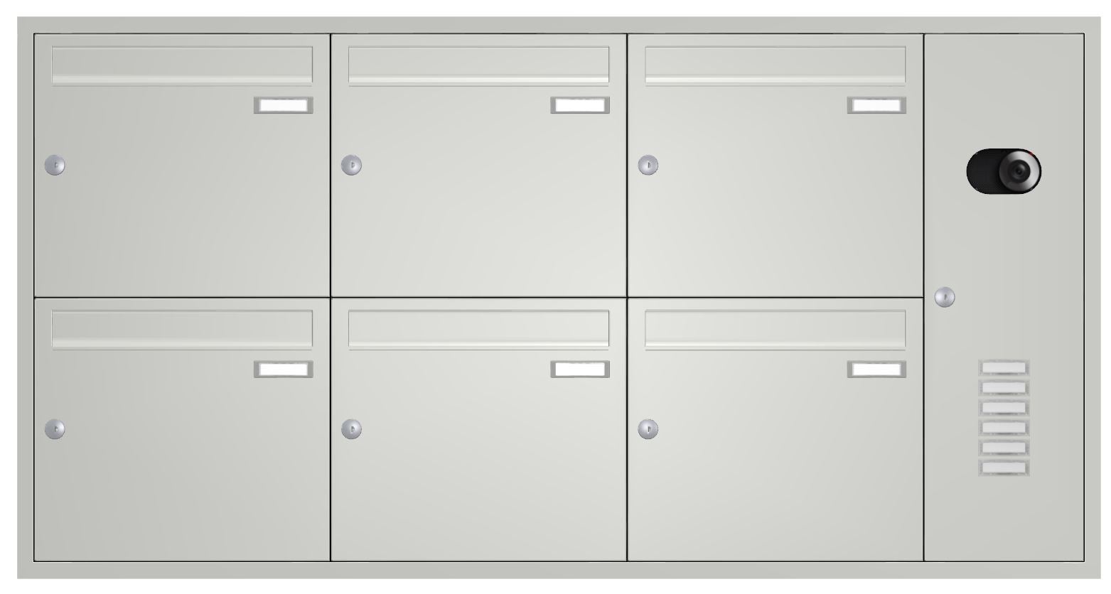 Unterputz Briefkastenanlage mit Kamera UP2V