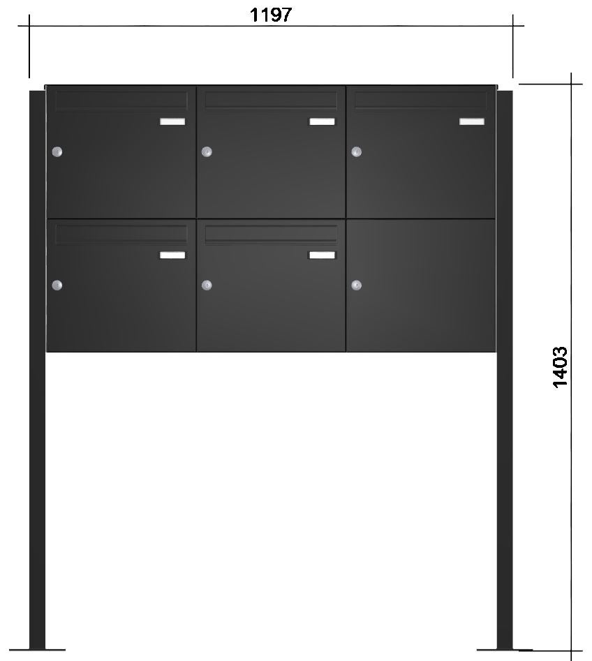 Briefkastenanlage freistehend A