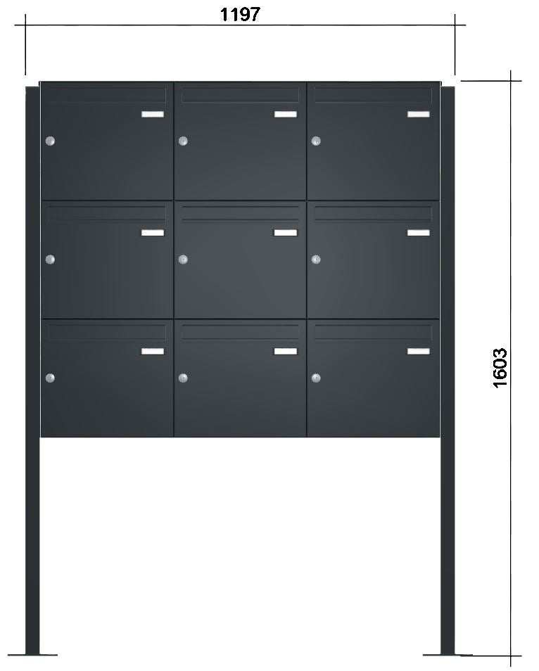 Briefkastenanlage freistehend A