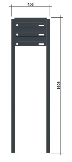 Freistehende Briefkastenanlage FS40H