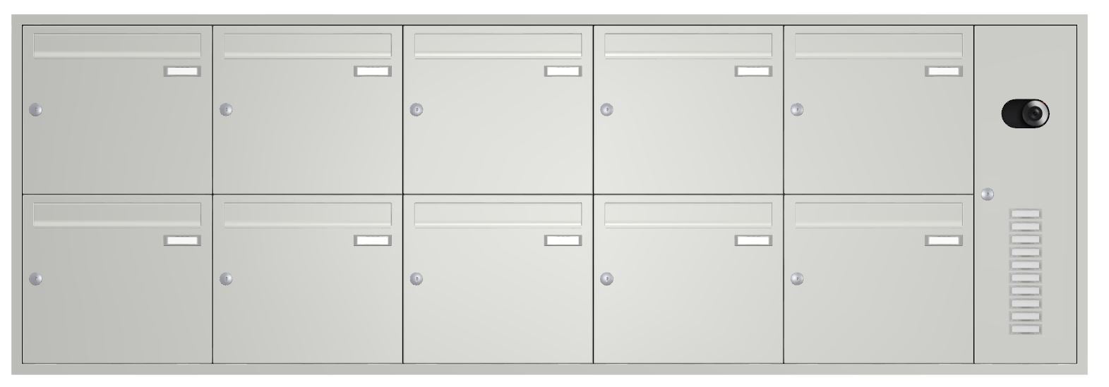 Unterputz Briefkastenanlage mit Kamera UP2V