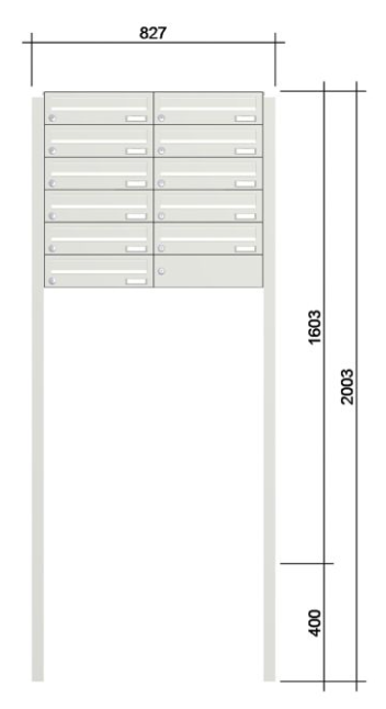 Freistehende Briefkastenanlage FS40H