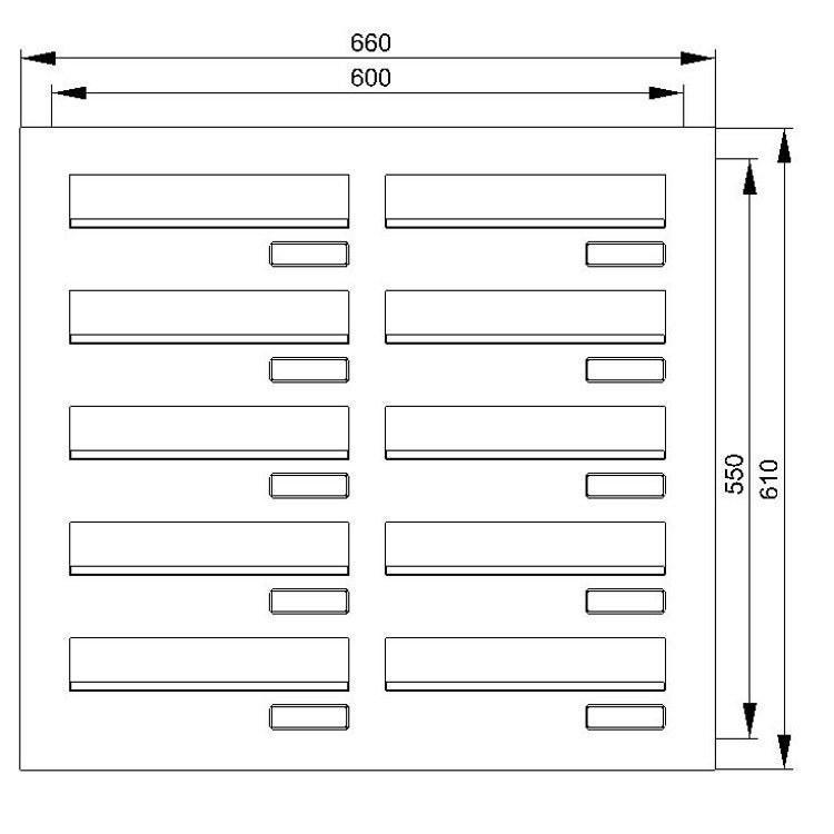 10 Knobloch Mauerdurchwurf-Briefkasten MA1