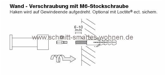 PHOS Garderobenhaken Edelstahl H 12-34 WE 2