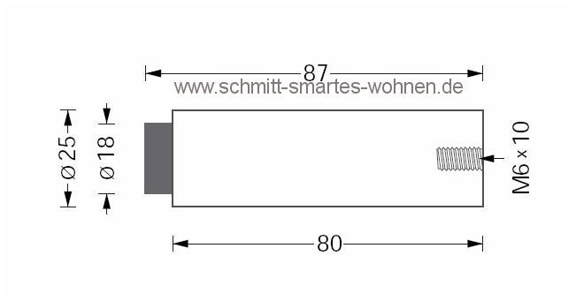 PHOS Türstopper TSW 80 Wandmontage Edelstahl 2