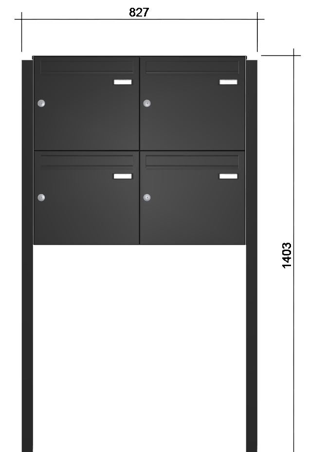 Briefkastenanlage freistehend A