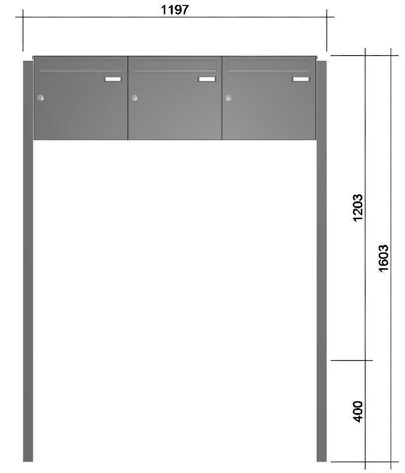 Briefkastenanlage freistehend A