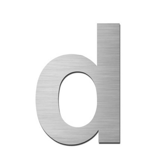Serafini Hausbuchstabe d klein selbstklebend Edelstahl