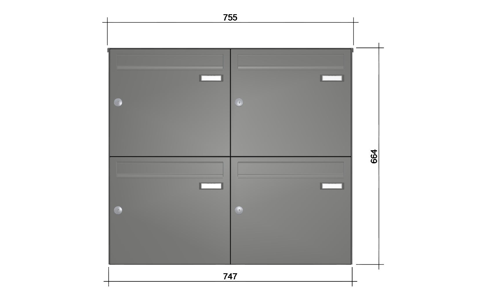 Aufputz Briefkastenanlage RI244