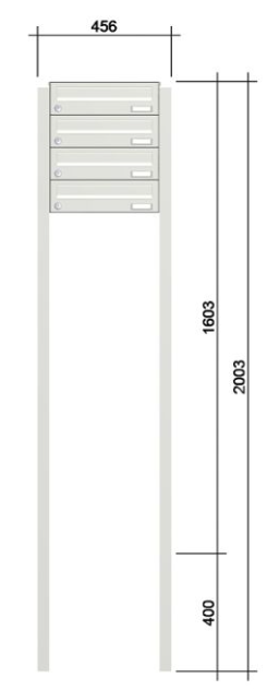 Freistehende Briefkastenanlage FS40H