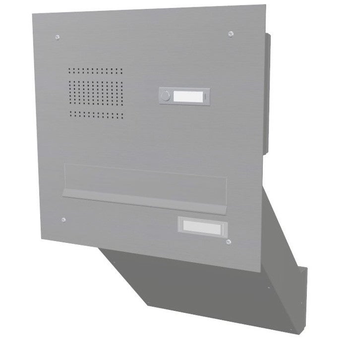 MEK2-Mauerdurchwurf-Briefkasten-mit-Klingel-Edelstahl Mauerdurchwurf Briefkastenanlage Edelstahl mit Klingel