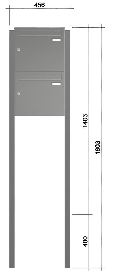 Briefkastenanlage freistehend A