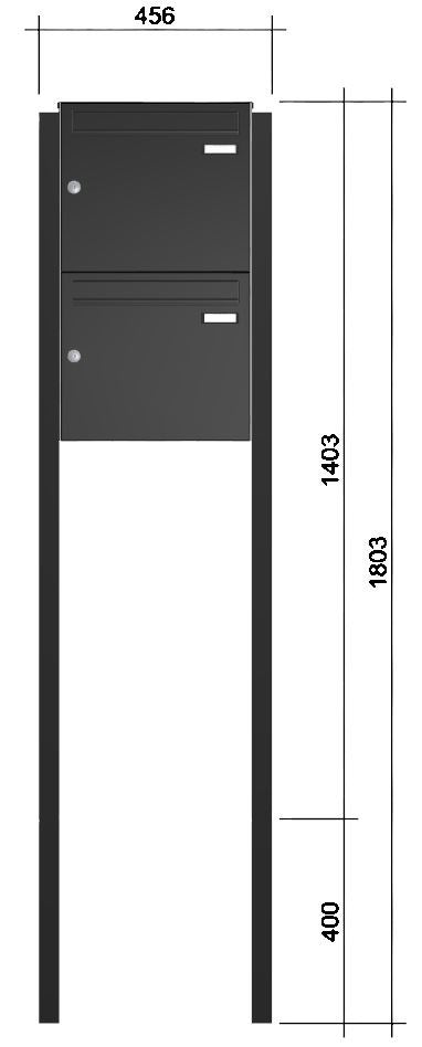 Briefkastenanlage freistehend A