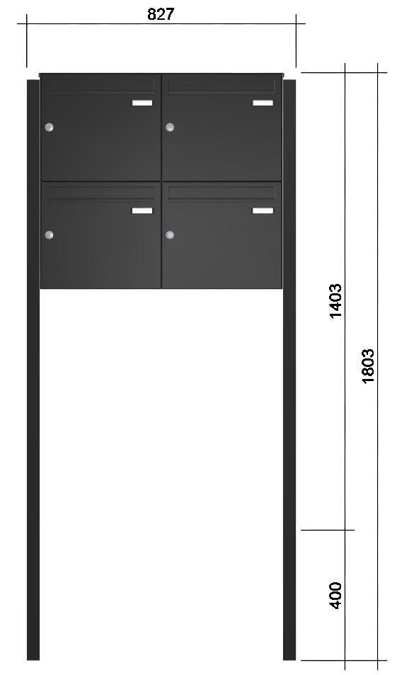 Briefkastenanlage freistehend A