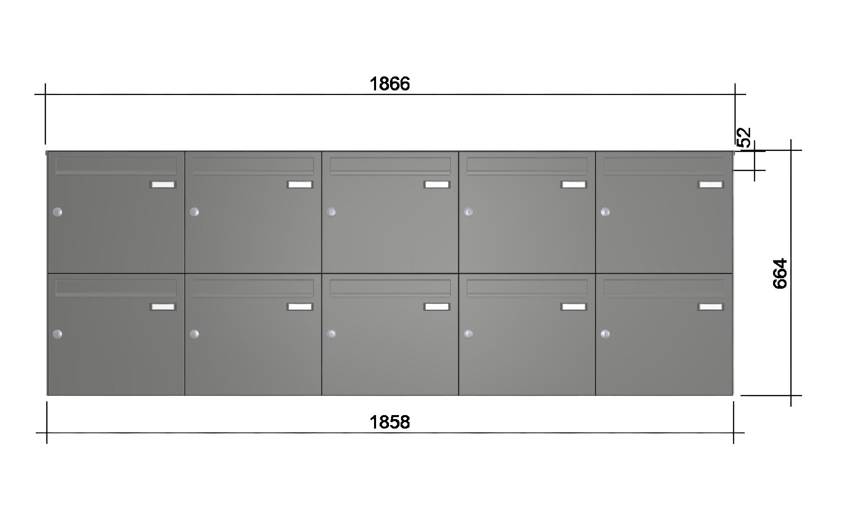 Aufputz Briefkastenanlage RI244