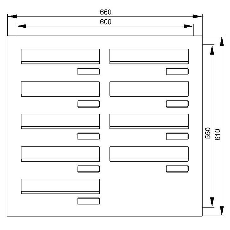 9 Knobloch Mauerdurchwurf-Briefkasten MA1