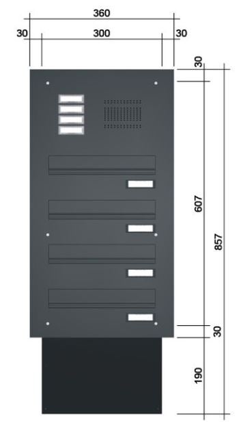 Knobloch  Mauerdurchwurf-Briefkasten mit Klingel MK1